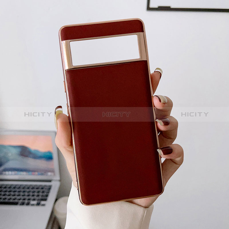 Custodia Lusso Pelle Cover B01H per Google Pixel 6 5G Rosso