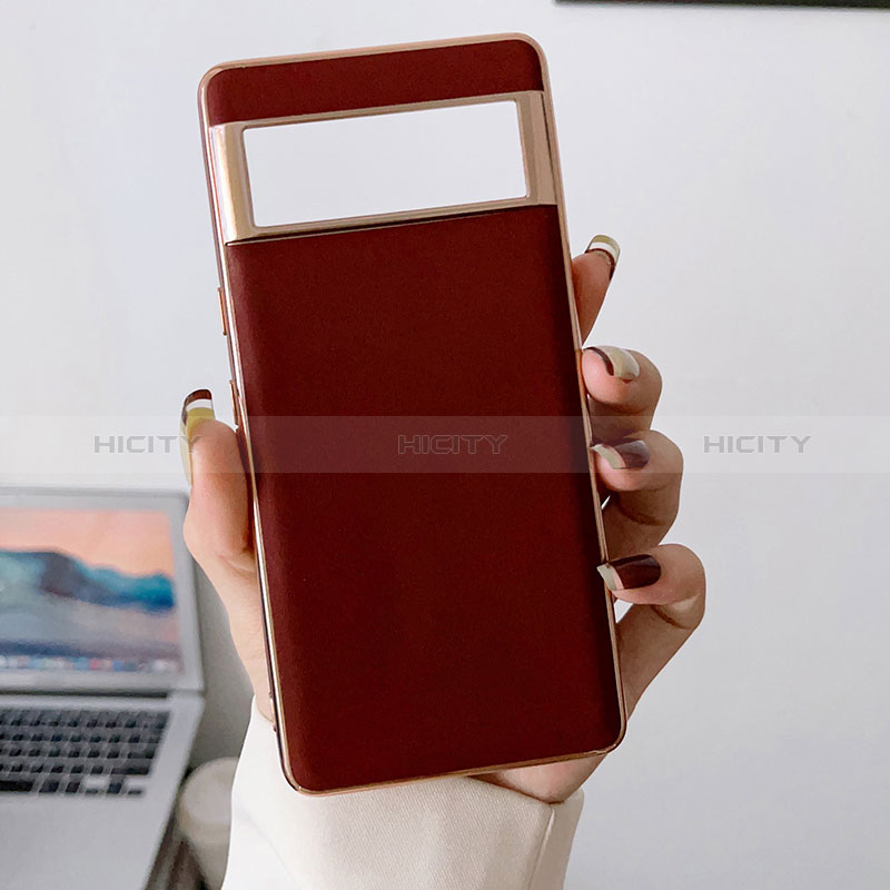 Custodia Lusso Pelle Cover B01H per Google Pixel 6 Pro 5G Rosso