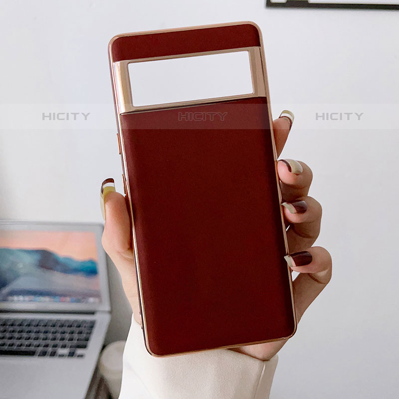 Custodia Lusso Pelle Cover B01H per Google Pixel 6a 5G Rosso