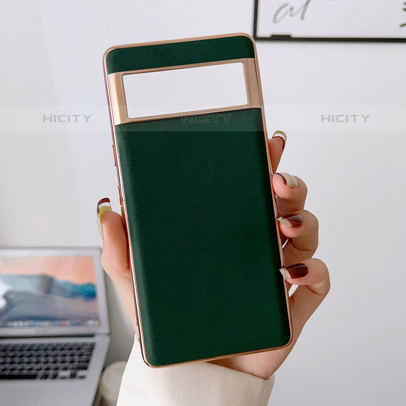 Custodia Lusso Pelle Cover B01H per Google Pixel 6a 5G Verde