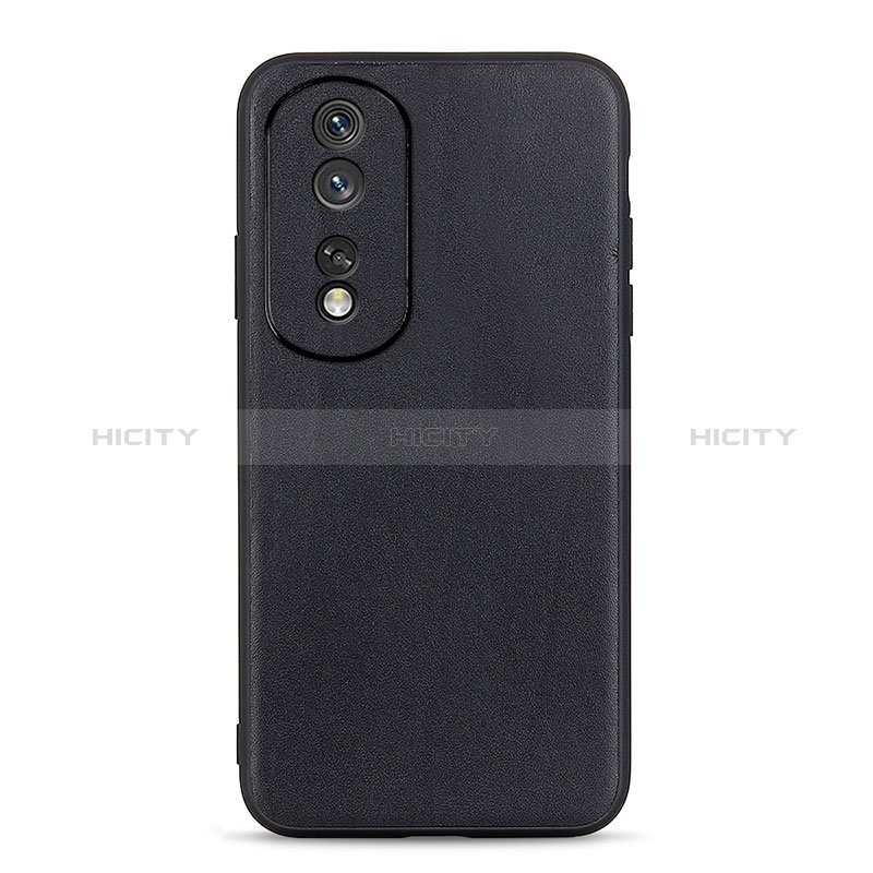 Custodia Lusso Pelle Cover B01H per Huawei Honor 80 Pro Flat 5G Nero