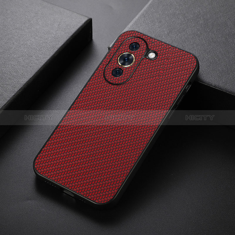 Custodia Lusso Pelle Cover B01H per Huawei Nova 10 Rosso