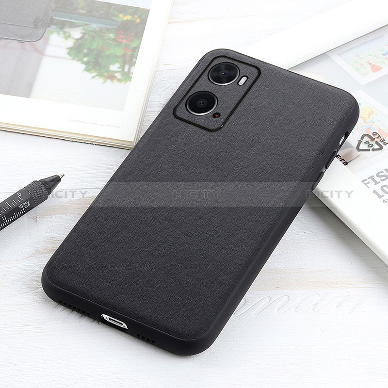 Custodia Lusso Pelle Cover B01H per Oppo A36 Nero