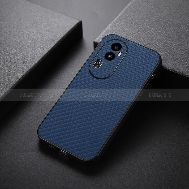 Custodia Lusso Pelle Cover B01H per Oppo Reno10 Pro+ Plus 5G Blu