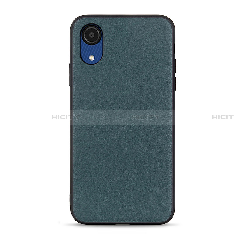 Custodia Lusso Pelle Cover B01H per Samsung Galaxy A03 Core Verde