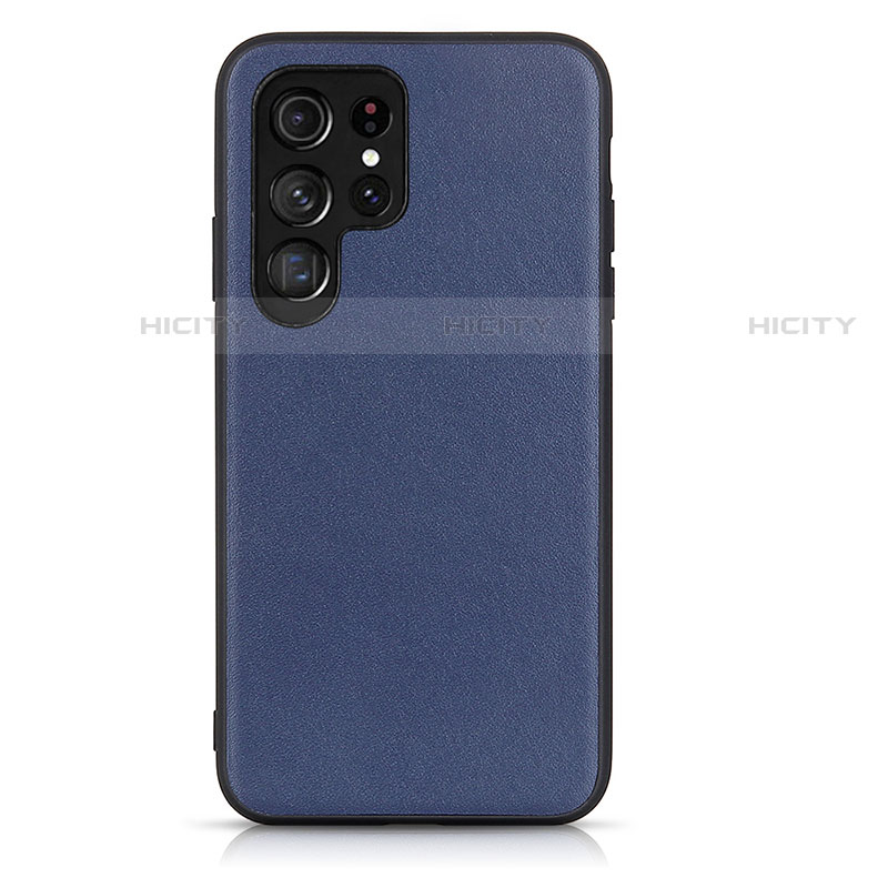 Custodia Lusso Pelle Cover B01H per Samsung Galaxy S21 Ultra 5G Blu