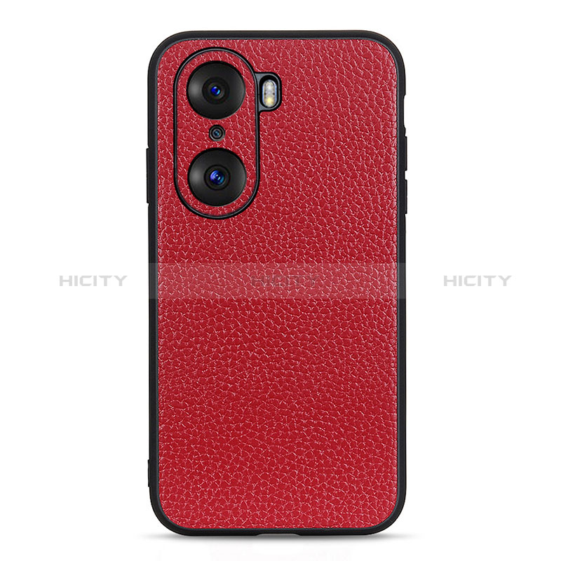 Custodia Lusso Pelle Cover B02H per Huawei Honor 60 Pro 5G Rosso