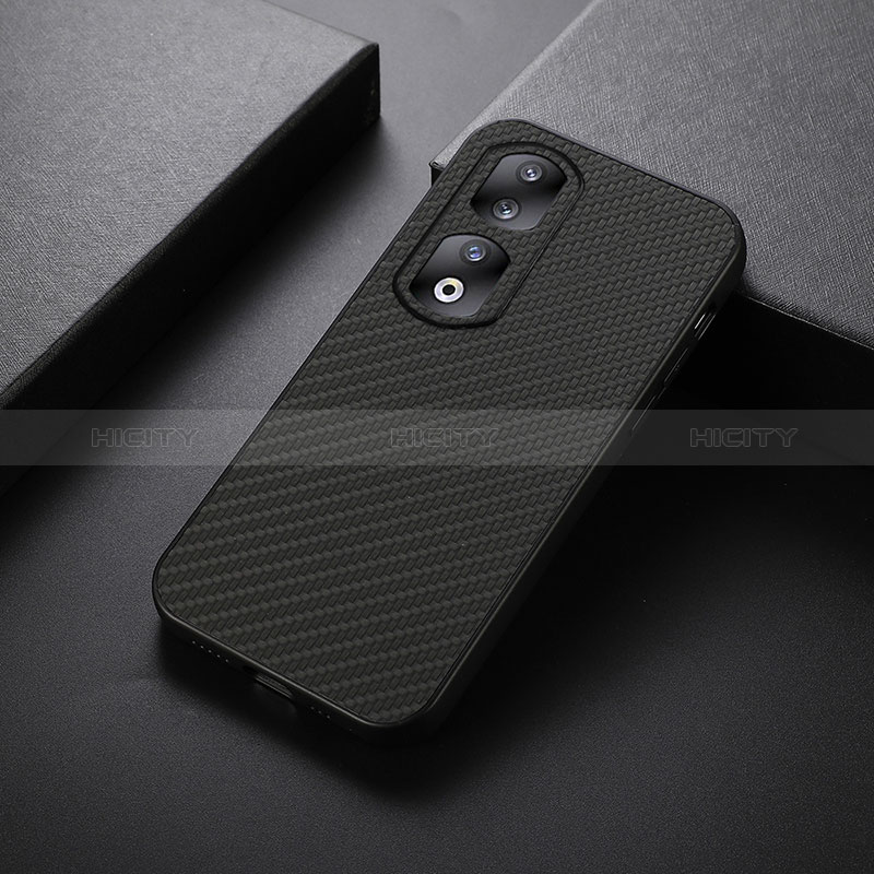 Custodia Lusso Pelle Cover B02H per Huawei Honor 90 Pro 5G Nero