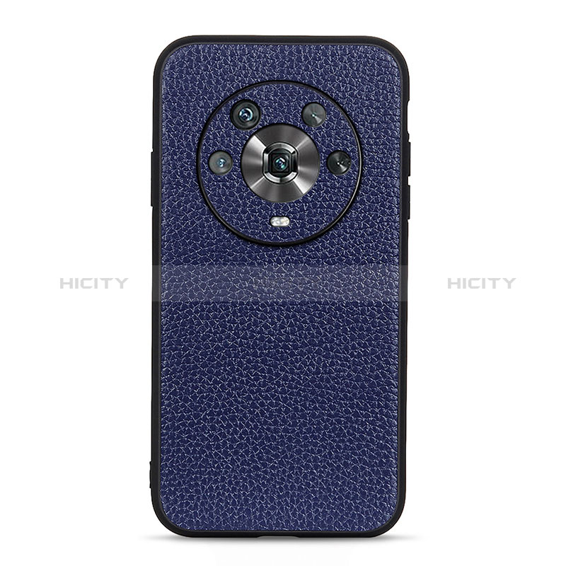 Custodia Lusso Pelle Cover B02H per Huawei Honor Magic4 5G Blu