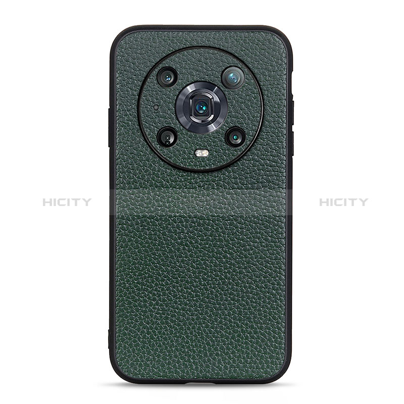 Custodia Lusso Pelle Cover B02H per Huawei Honor Magic4 Pro 5G Verde