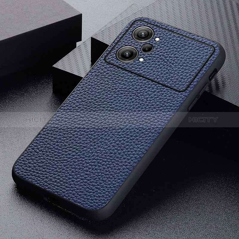 Custodia Lusso Pelle Cover B02H per Oppo K10 Pro 5G Blu