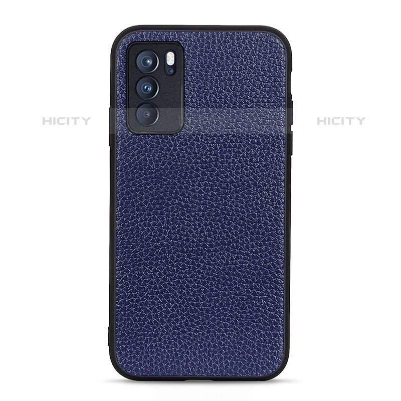 Custodia Lusso Pelle Cover B02H per Oppo Reno6 Pro 5G India