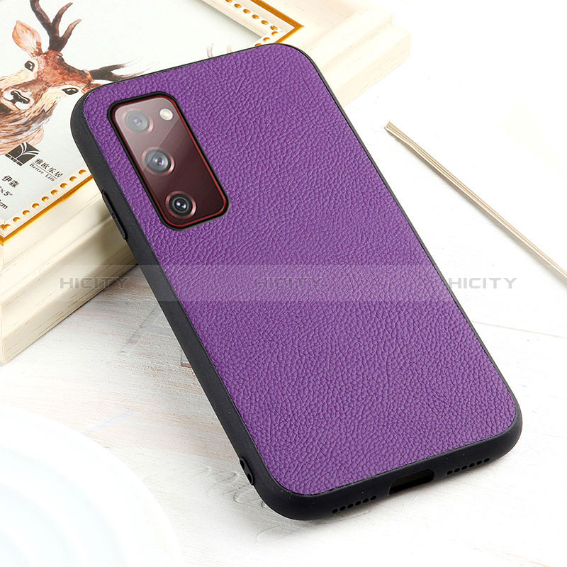 Custodia Lusso Pelle Cover B02H per Samsung Galaxy S20 FE (2022) 5G Viola