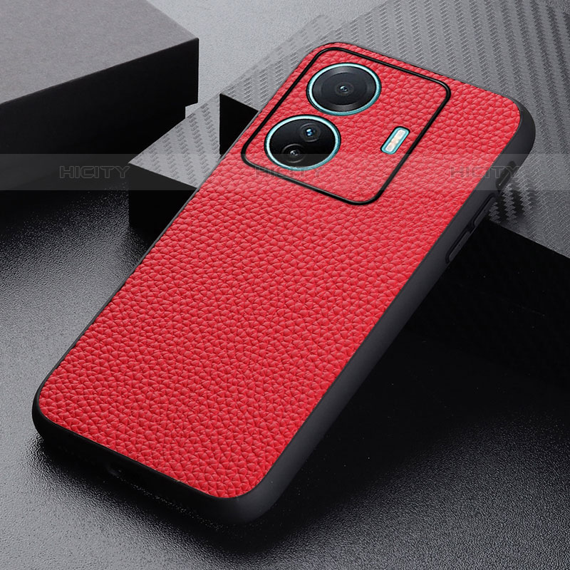 Custodia Lusso Pelle Cover B02H per Vivo iQOO Z6 Pro 5G Rosso