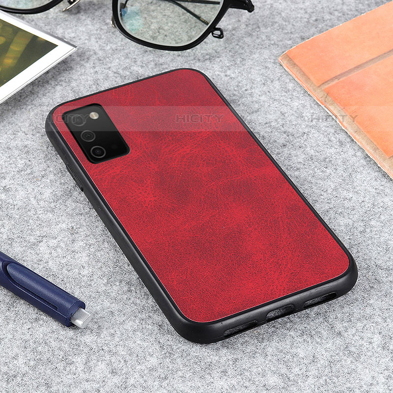 Custodia Lusso Pelle Cover B03H per Samsung Galaxy M02s Rosso