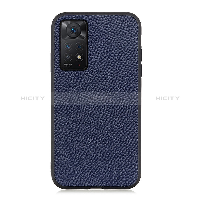 Custodia Lusso Pelle Cover B03H per Xiaomi Redmi Note 11 Pro 4G Blu