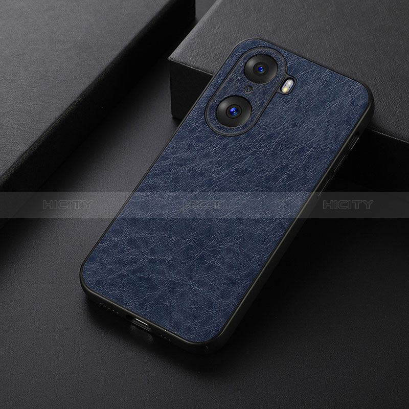 Custodia Lusso Pelle Cover B05H per Huawei Honor 60 5G Blu