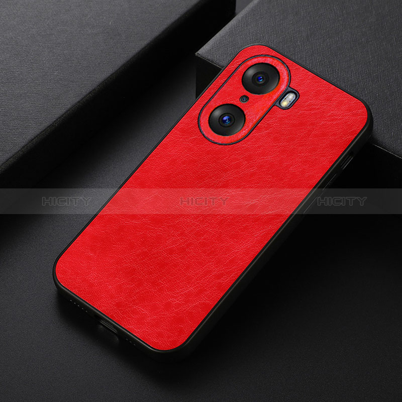 Custodia Lusso Pelle Cover B05H per Huawei Honor 60 5G Rosso