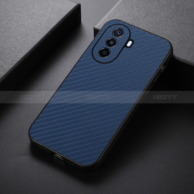 Custodia Lusso Pelle Cover B05H per Huawei Nova Y70 Blu