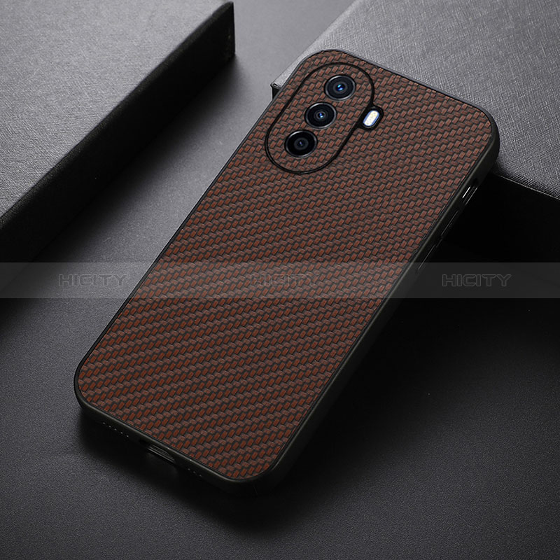 Custodia Lusso Pelle Cover B05H per Huawei Nova Y71 Marrone