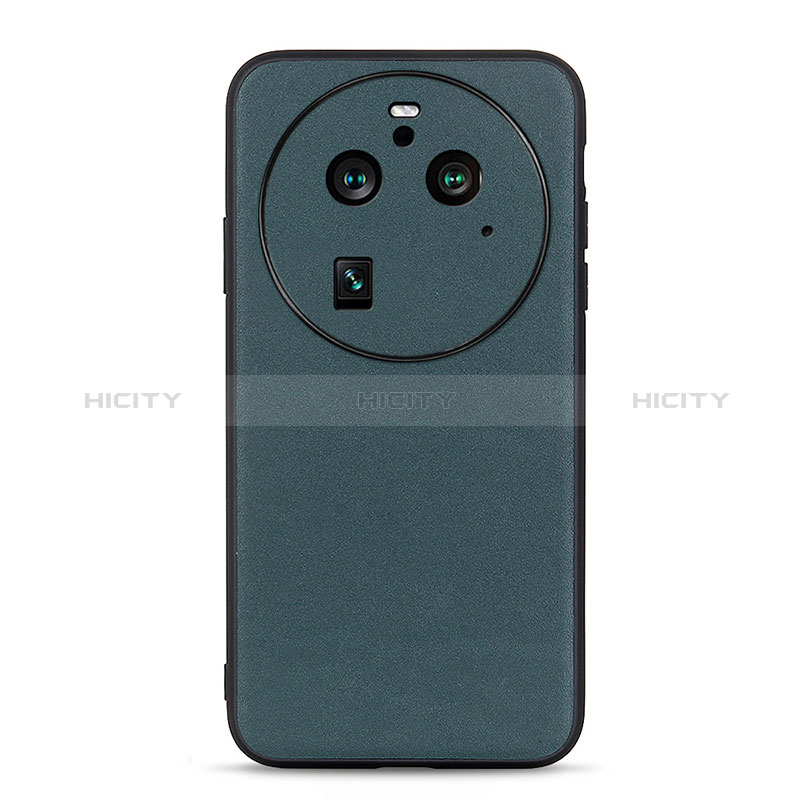 Custodia Lusso Pelle Cover B05H per Oppo Find X6 5G Verde