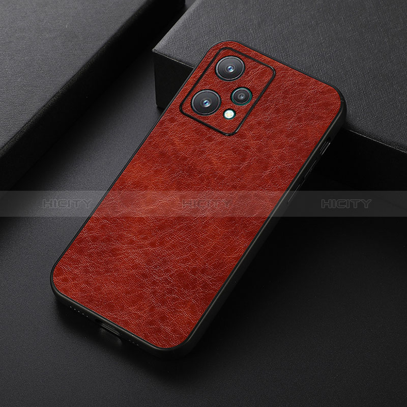 Custodia Lusso Pelle Cover B05H per Realme 9 Pro 5G Marrone