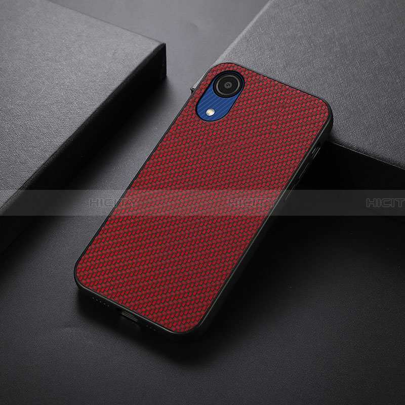 Custodia Lusso Pelle Cover B05H per Samsung Galaxy A03 Core Rosso