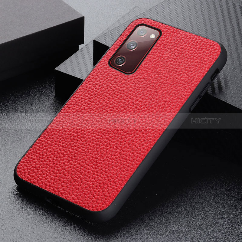 Custodia Lusso Pelle Cover B05H per Samsung Galaxy S20 FE (2022) 5G Rosso