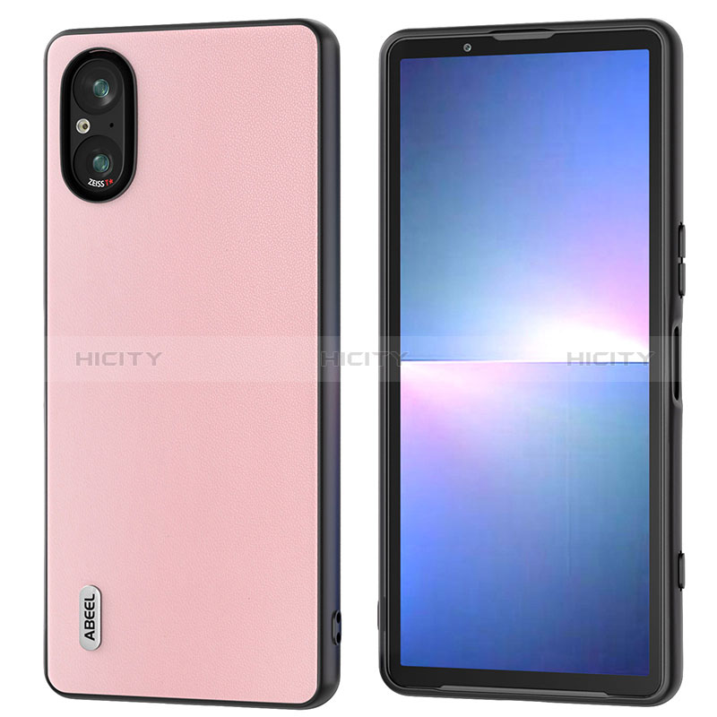 Custodia Lusso Pelle Cover B05H per Sony Xperia 5 V Rosa