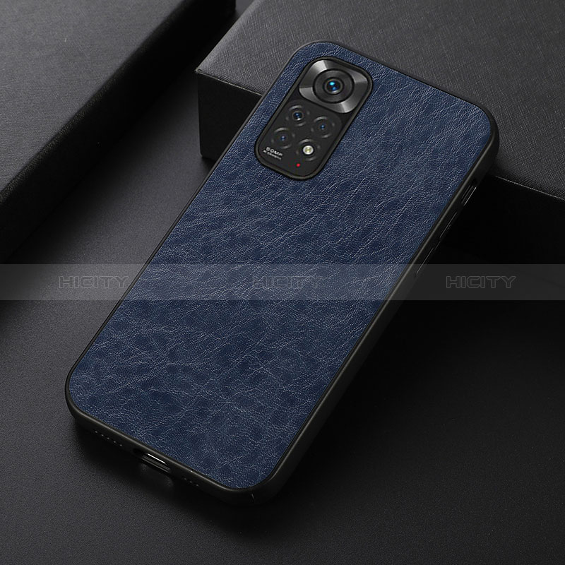 Custodia Lusso Pelle Cover B05H per Xiaomi Redmi Note 11 4G (2022) Blu