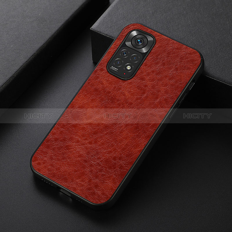 Custodia Lusso Pelle Cover B05H per Xiaomi Redmi Note 11 4G (2022) Marrone