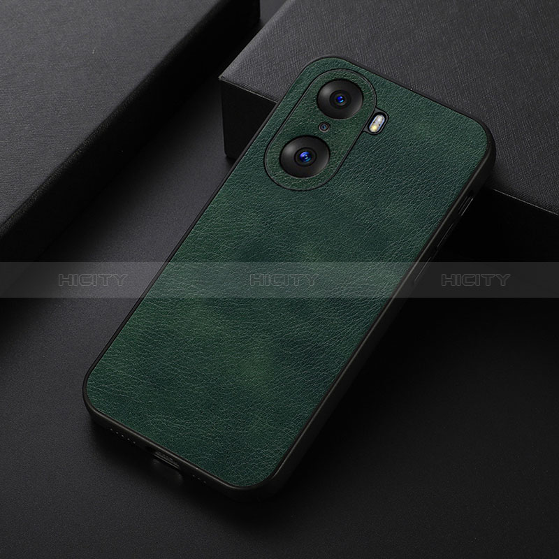 Custodia Lusso Pelle Cover B06H per Huawei Honor 60 5G Verde