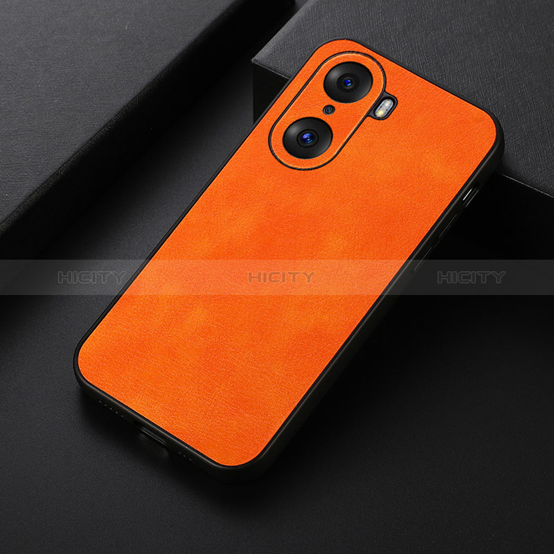 Custodia Lusso Pelle Cover B06H per Huawei Honor 60 Pro 5G Arancione