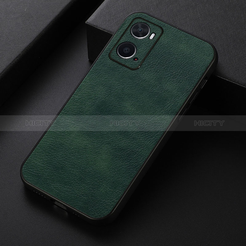 Custodia Lusso Pelle Cover B06H per Oppo A36 Verde