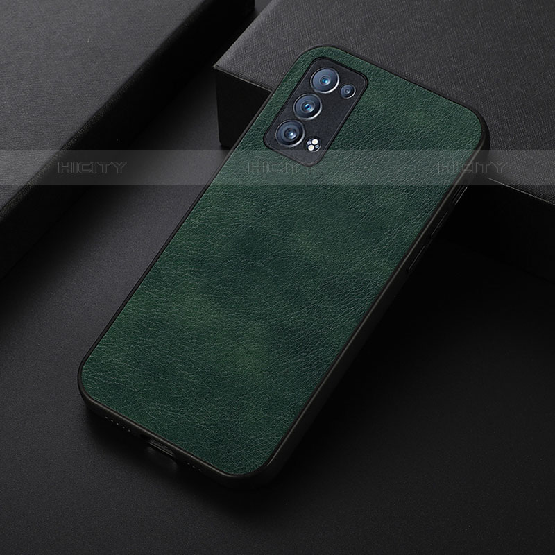 Custodia Lusso Pelle Cover B06H per Oppo Reno6 Pro 5G Verde