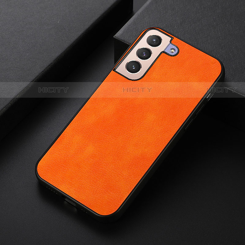 Custodia Lusso Pelle Cover B06H per Samsung Galaxy S21 5G Arancione