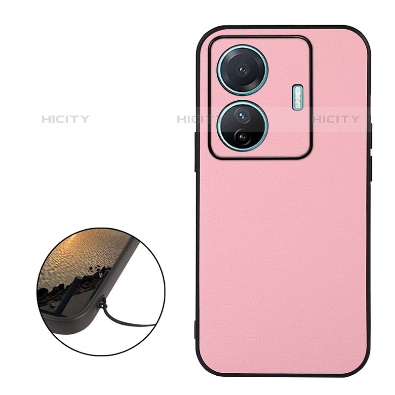 Custodia Lusso Pelle Cover B06H per Vivo iQOO Z6 Pro 5G Rosa