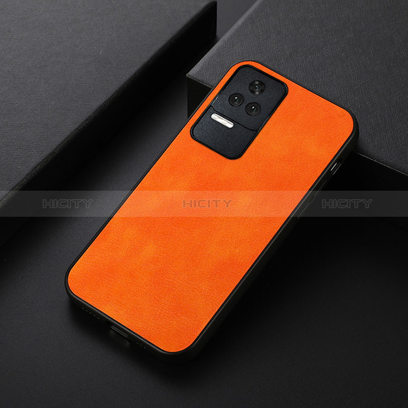 Custodia Lusso Pelle Cover B06H per Xiaomi Poco F4 5G Arancione