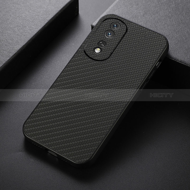 Custodia Lusso Pelle Cover B07H per Huawei Honor 80 5G Nero