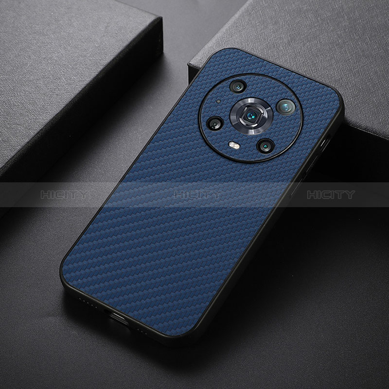 Custodia Lusso Pelle Cover B07H per Huawei Honor Magic4 Pro 5G Blu