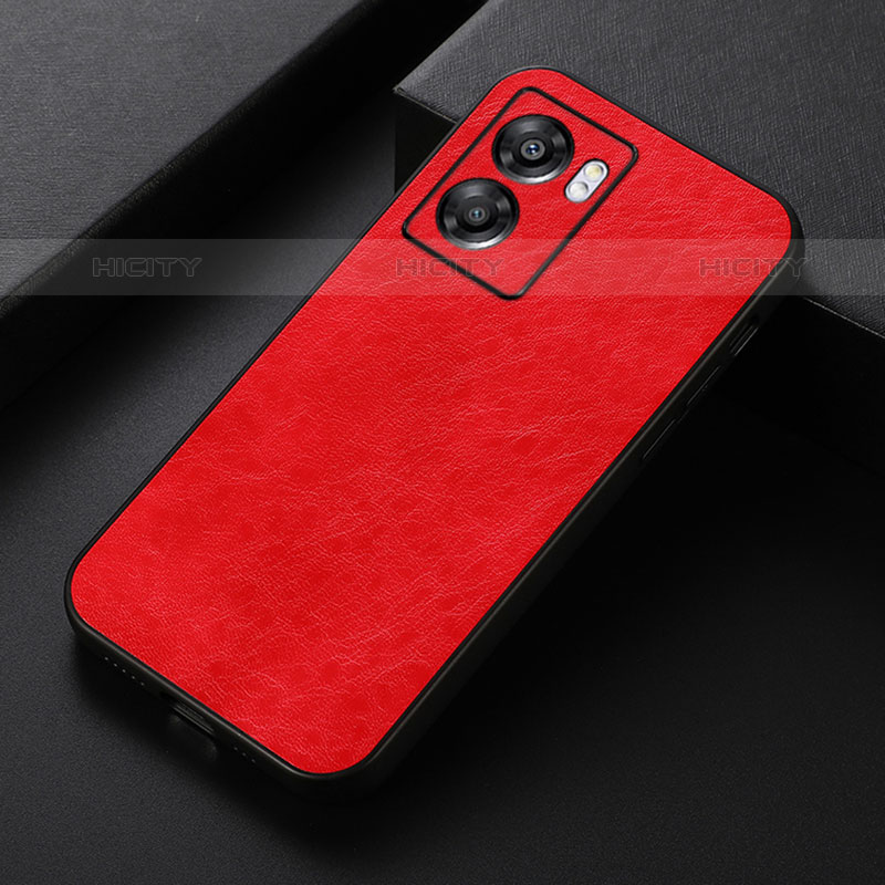 Custodia Lusso Pelle Cover B07H per OnePlus Nord N300 5G Rosso