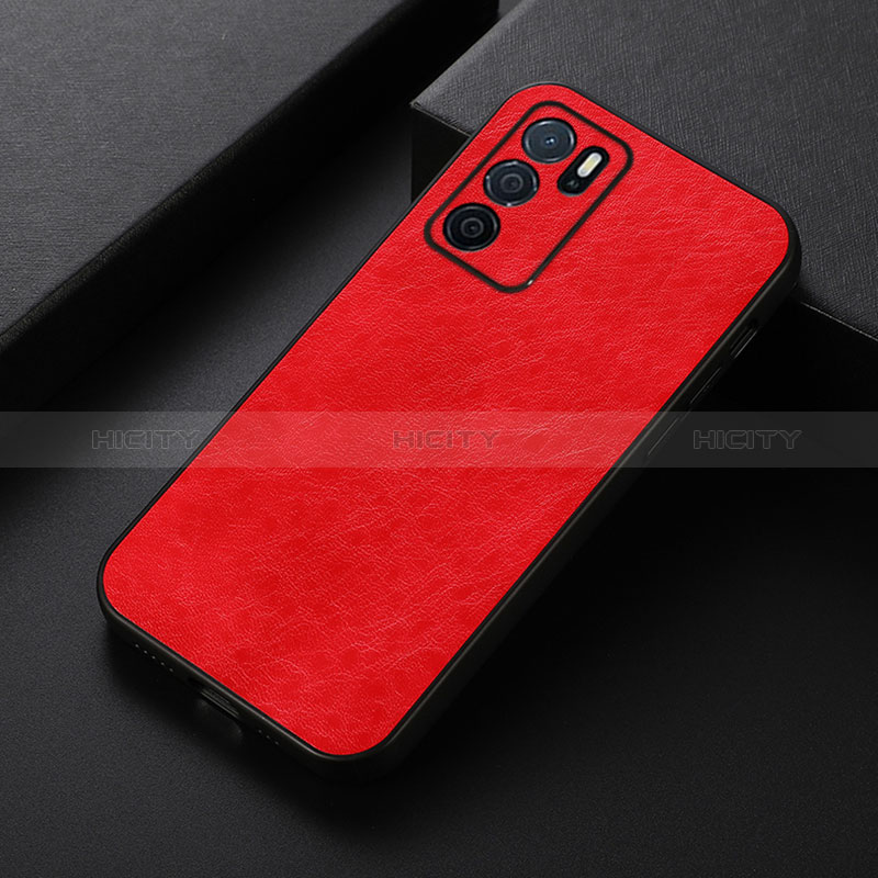 Custodia Lusso Pelle Cover B07H per Oppo A16 Rosso