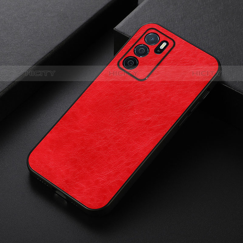 Custodia Lusso Pelle Cover B07H per Oppo A16s Rosso