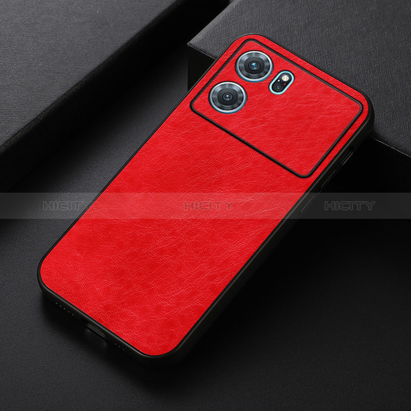 Custodia Lusso Pelle Cover B07H per Oppo K10 5G Rosso