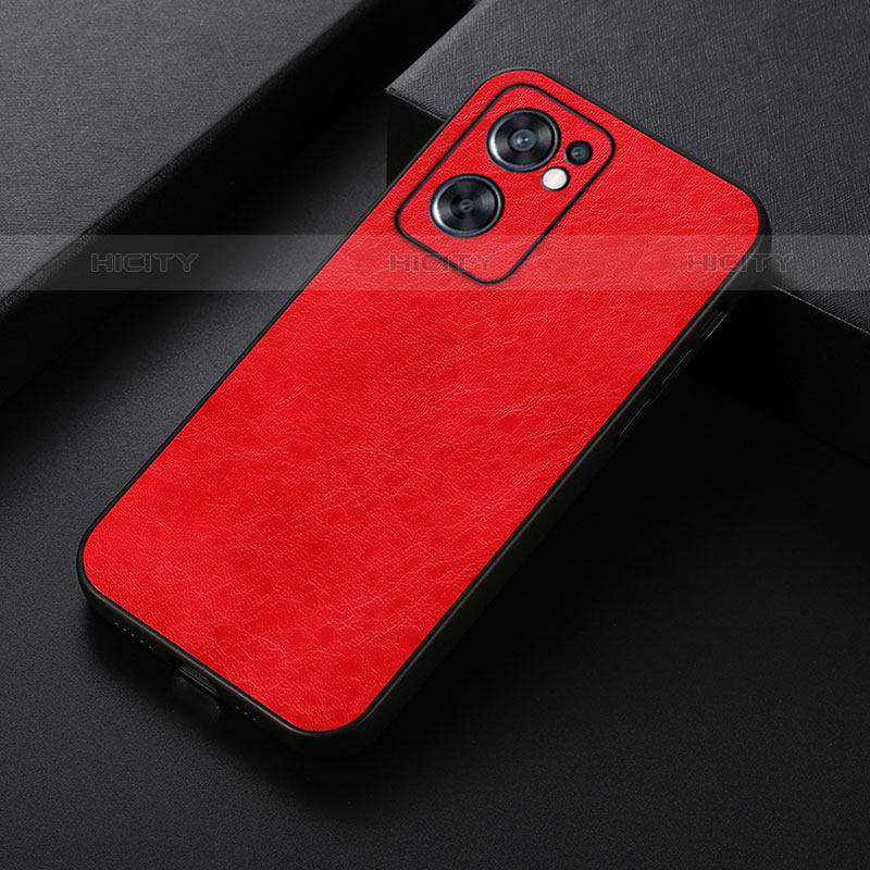 Custodia Lusso Pelle Cover B07H per Oppo Reno7 SE 5G Rosso