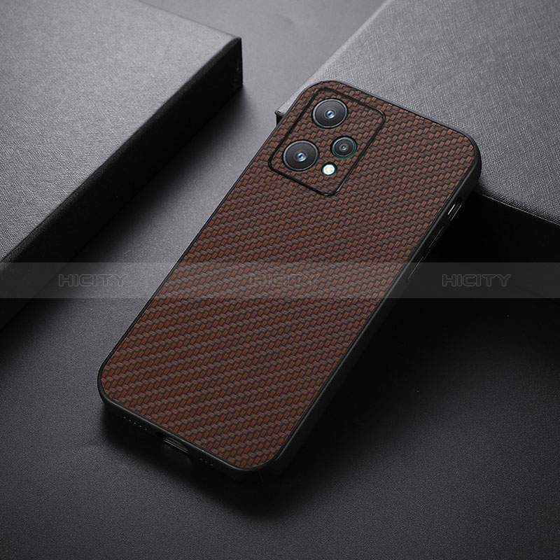 Custodia Lusso Pelle Cover B07H per Realme 9 Pro 5G Marrone