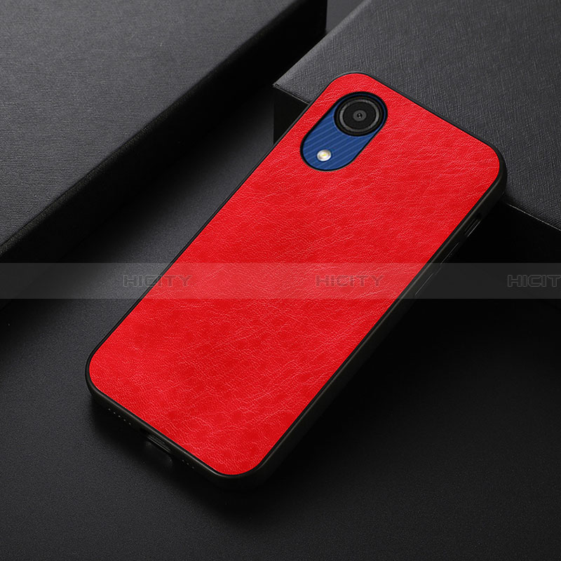 Custodia Lusso Pelle Cover B07H per Samsung Galaxy A03 Core Rosso