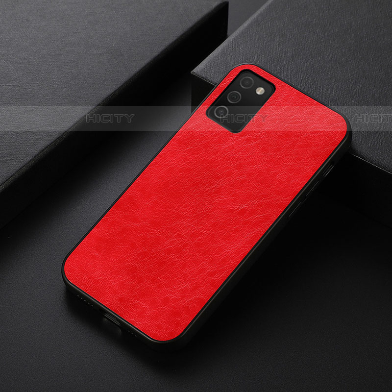 Custodia Lusso Pelle Cover B07H per Samsung Galaxy A03s Rosso