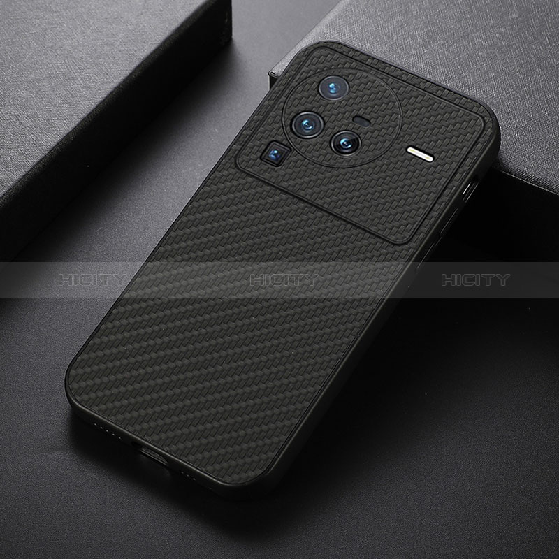 Custodia Lusso Pelle Cover B07H per Vivo X80 Pro 5G Nero