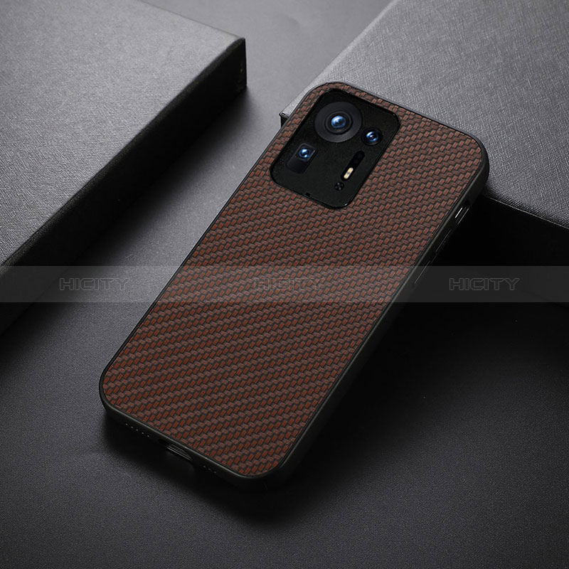 Custodia Lusso Pelle Cover B07H per Xiaomi Mi Mix 4 5G Marrone